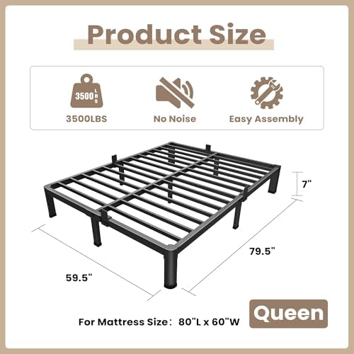 7 Inch Queen Bed Frame Low Profile - Image 2
