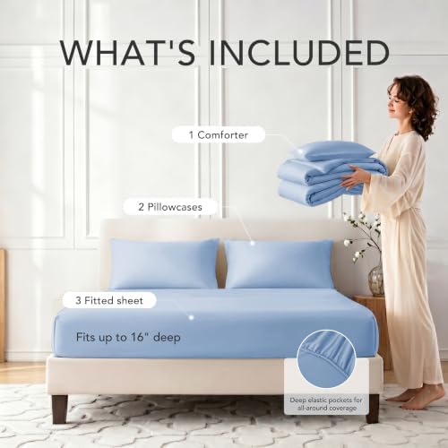Quataly Cooling Comforter Set Twin Size Breathable Comforter - Image 3