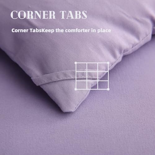 DOWNCOOL Comforters Queen Size, Duvet Insert, Light Purple All Season Duvet - Image 3