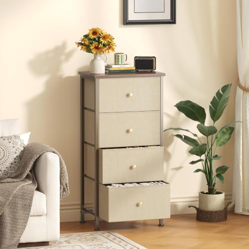 Sweetcrispy Dresser for Bedroom, 4 Drawer Storage Cabinet, Tall Nightstand - Image 2