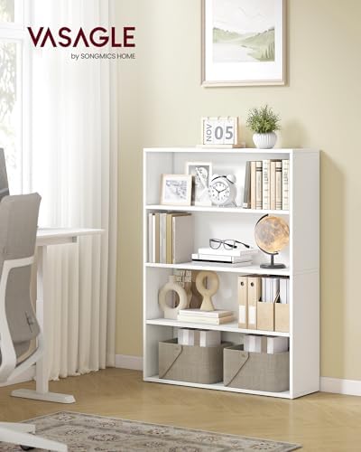 VASAGLE 4-Tier Bookshelf, Storage Organizer, 31.5 x 9.4 x 42.5 Inches - Image 2