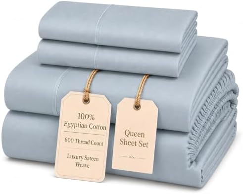 Luxury Cotton Sheets Queen Size Bed Set by CHATEAUHOMECOLLECTION