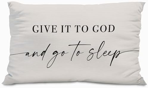 Knibeo Give It to God and Go to Sleep, Decorative Corduroy Pillows Cover by Knibeo