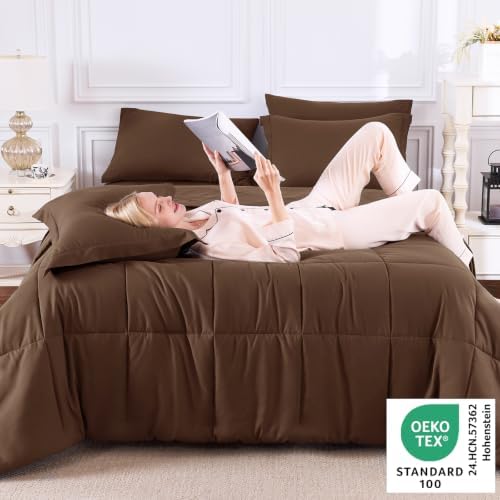 CozyLux Twin Comforter Set, 5-Piece Bed in a Bag - Image 3
