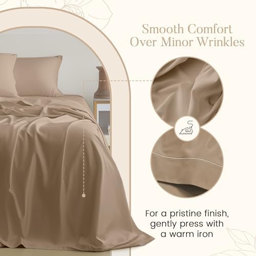 Deep Pocket Queen Sheets set, 100% Cotton Sheets Queen Size set - Image 6