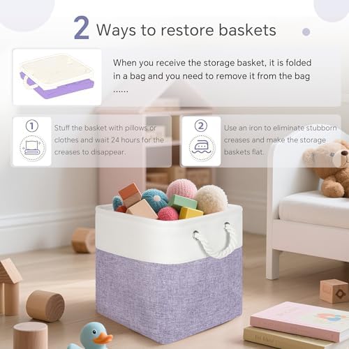 11 inch Cube Storage Bin with Handles 6 Pack - Image 6