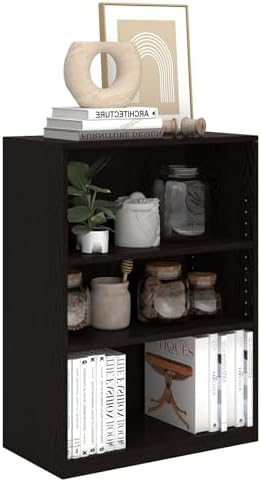 CTESNE【2026 Adjustable Shelves 3-Tier Bookcase, 71 inches, Wooden Open Display by CTESNE