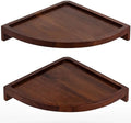 Demigo Round Floating Corner Shelves, Dark Brown Wall Shelf by Demigo