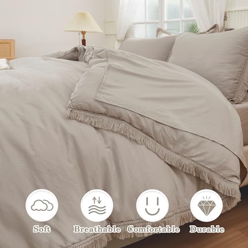 Andency King Comforter Set, 7 Pieces Wheat Green Bedding - Image 3