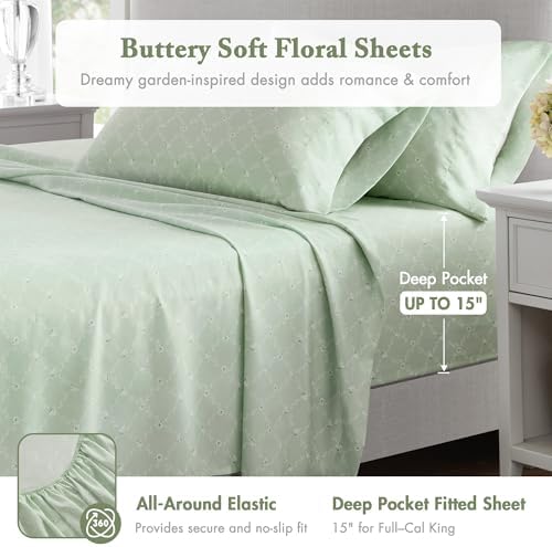 Madison Park Essentials Green Floral Comforter Set - Image 4