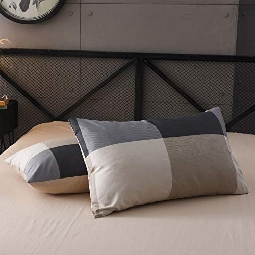 Buffalo Plaid Comforter Set King 3 Pieces Soft Cute Plaid Bedding Comforter - Image 7