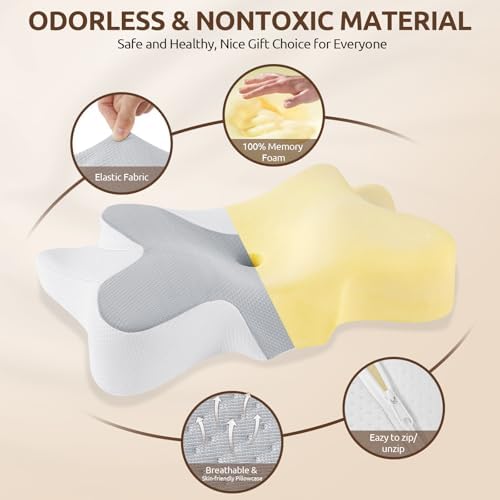 DONAMA Cervical Neck Pillow for Pain Relief, Odorless Contour Memory Foam - Image 3