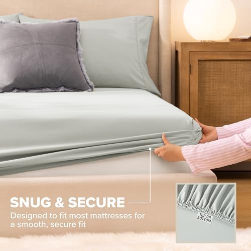 UGG Hedi Queen Sheet Set, Luxury Cooling Sheets - Image 4