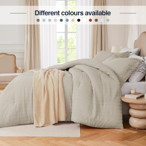 Quataly Full Comforter Set Seersucker Lightweight Bed Set - Image 6