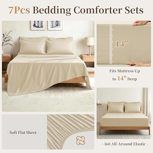 California King Size Comforter Set 7 Pieces - Image 4