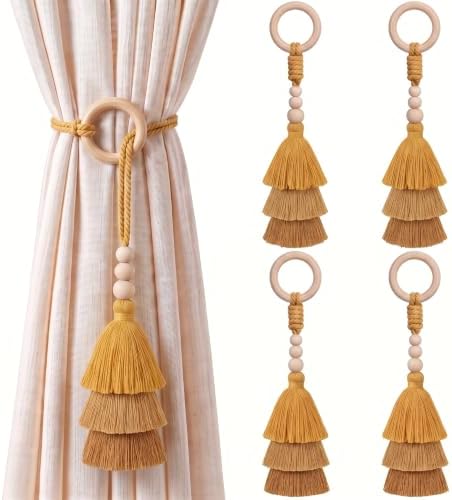 Novabright 4 Pcs Boho Curtain Tiebacks by Unknown