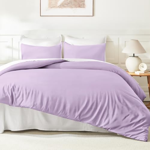 Litanika Lavender King Comforter Set, 3 Pieces Lightweight Solid Bed Set - Image 6