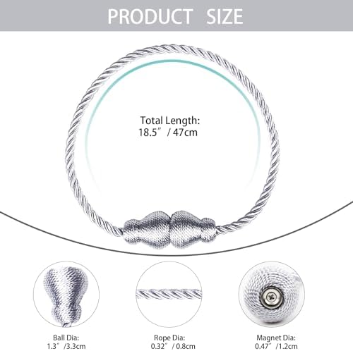 Magnetic Curtain Tiebacks Decorative Curtain Holders - Image 2