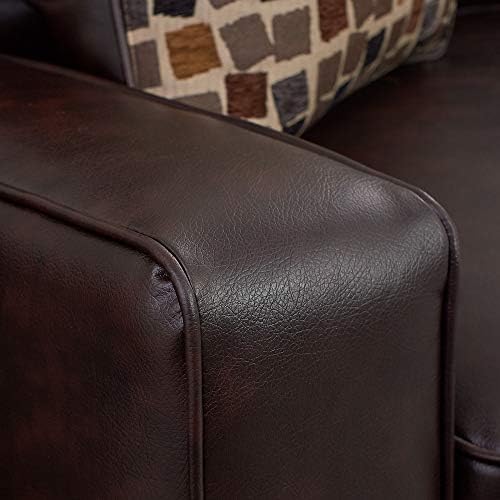 Serta Palisades 78" Track Arm Sofa, Durable Bonded Leather, Soft Pillow Back - Image 4