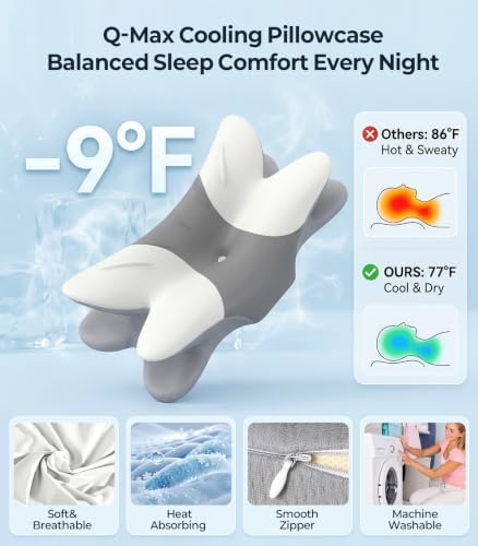 Cervical Neck Pillow for Pain Relief, Cooling Memory Foam - Image 7