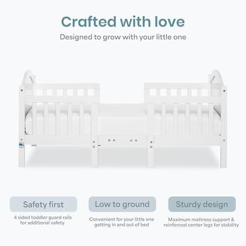 Dream On Me Portland 3-in-1 Convertible Toddler Bed, Converts to 2 Chairs & - Image 6