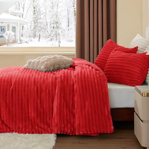 BEDELITE Fleece Twin/Twin XL Comforter Set, Fluffy Bed Set - Image 4