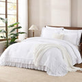 Andency White Twin Size Ruffle Comforter Set, 2 Pieces by Andency