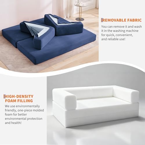 5-in-1 Convertible Sleeper Sofa Bed - Image 6