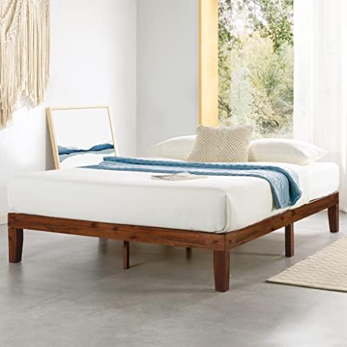 Mellow Naturalista Classic 12-Inch Solid Wood Platform Bed | Wooden Slats by MELLOW