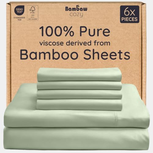 Bambaw King Sheet Set 6pcs – 100% Viscose Derived from Bamboo Sheets, Buttery by Bambaw