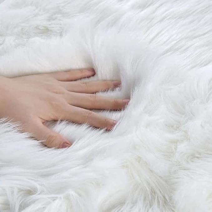 ORINOVA White Shag Rugs for Living Room 9x12 Area Rugs for Bedroom Large - Image 6