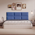 9-Piece Light Blue Upholstered Headboard Queen Size, Tufted Linen Headboard by MAQQL