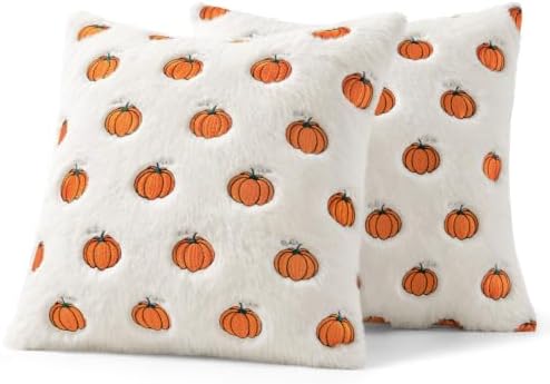 MIULEE Fall Pillow Covers 20x20 Bright Orange Pumpkin Fall Decor - Image 6