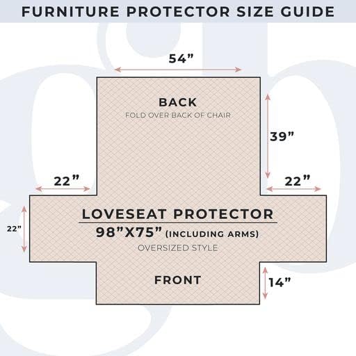 Great Bay Home Patchwork Scalloped Printed Furniture Protector Stain Resistant Loveseat Cover (Loveseat, Taupe)