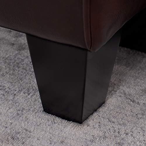 Serta Palisades 61" Track Arm Sofa, Durable Bonded Leather, Soft Pillow Back - Image 6