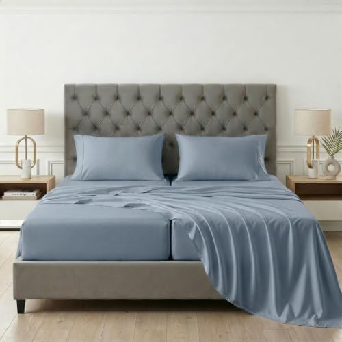 Lane Linen Split King Sheets 100% Egyptian Cotton Sateen by LaneLinen