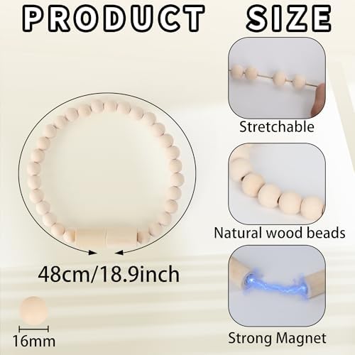 Meplait Magnetic Curtain Tiebacks, 4 Pack Boho Curtain Tie Backs - Image 6