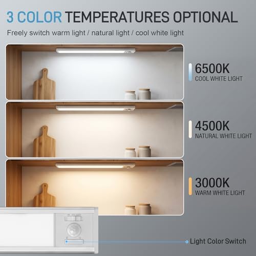 6Pack Aluminum Under Cabinet Lighting, 10inch Rechargeable Ultra-Thin Magnetic - Image 3