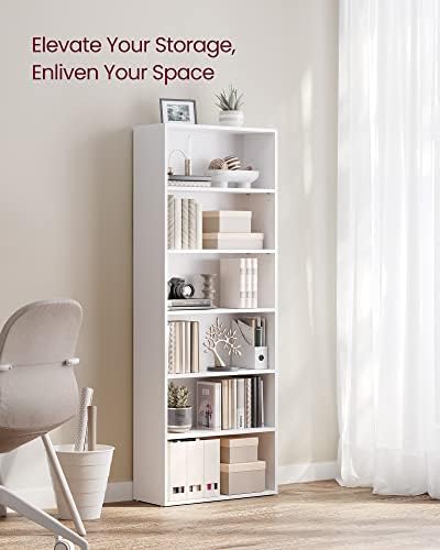 VASAGLE Bookshelf, 23.6 Inches Wide, 6-Tier Open Bookcase - Image 4