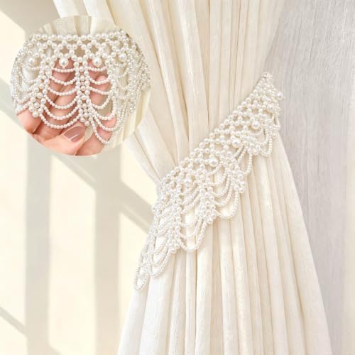 2 Pack Magnetic Curtain Tiebacks, Baroque Style Curtains Holdbacks - Image 2