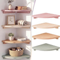 Floating Corner Shelves Set of 4 Morandi Rounded Shelves Wall by RattanView