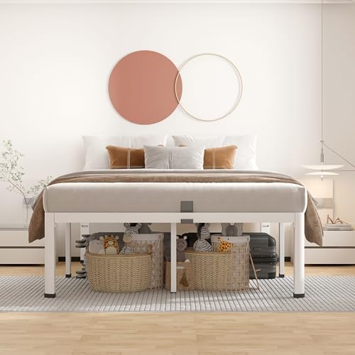 14 Inch White Queen Bed Frame - Image 3