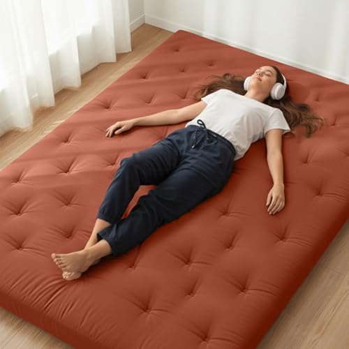 ZonLi Japanese Floor Futon Mattress 100% Cotton Cover Foldable Portable by Zonli