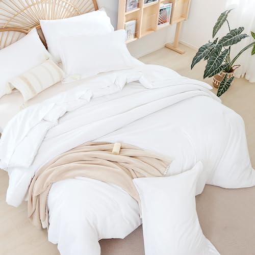 White Queen Comforter Set with Sheets - Image 2