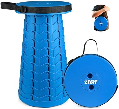 Collapsible Stool Blue, Portable Folding Chair by ZTMT