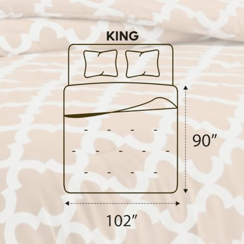 Utopia Bedding 3 Pc King Comforter Set, Printed Comforter - Image 2