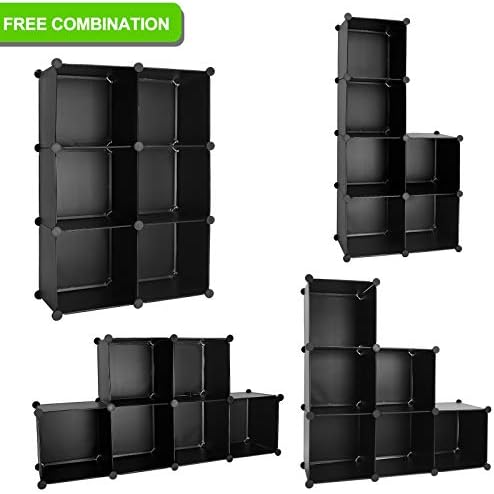 Cube Storage Organizer, 6-Cube DIY Plastic Closet Cabinet Modular Bookcase - Image 4
