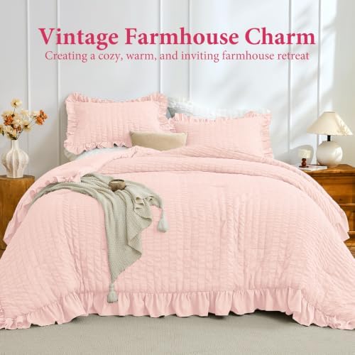 JOLLYVOGUE Blush Pink King Comforter Set - Image 2