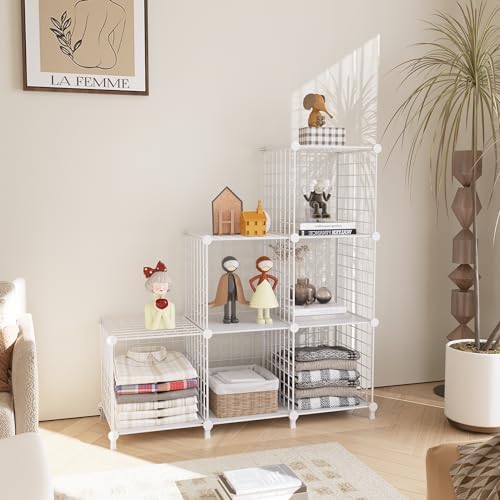 AWTATOS Wire Cube Storage, 6 Cube Closet Organizer Storage Shelf - Image 2