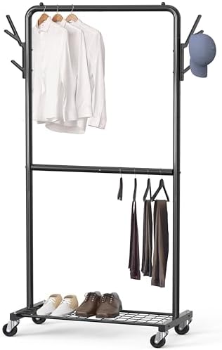 Simple Houseware Double Rod Clothes Rack by SimpleHouseware